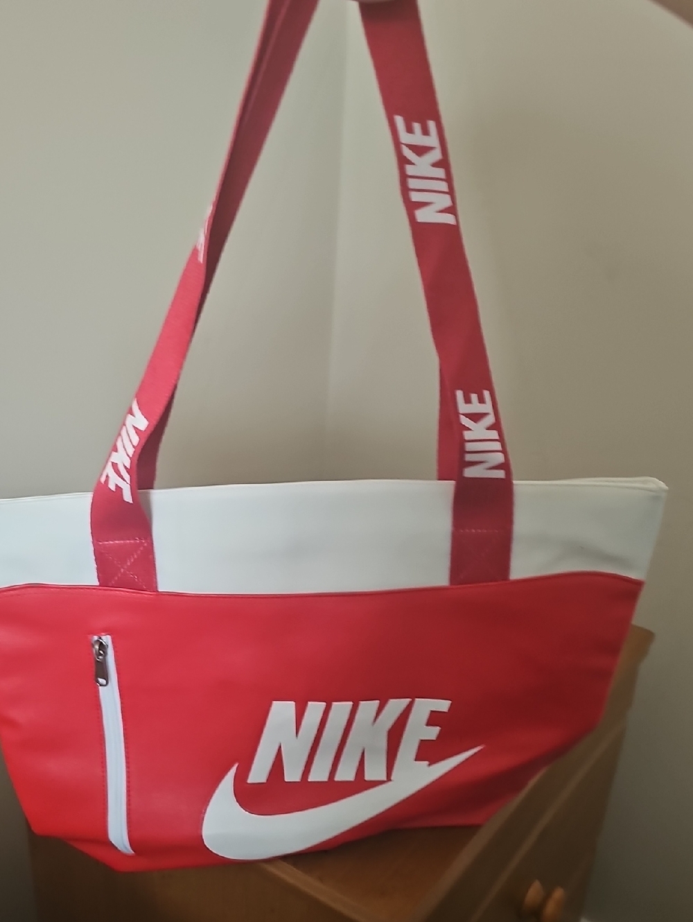 Nike Red and White Tote Bag - Branded Women's Bag